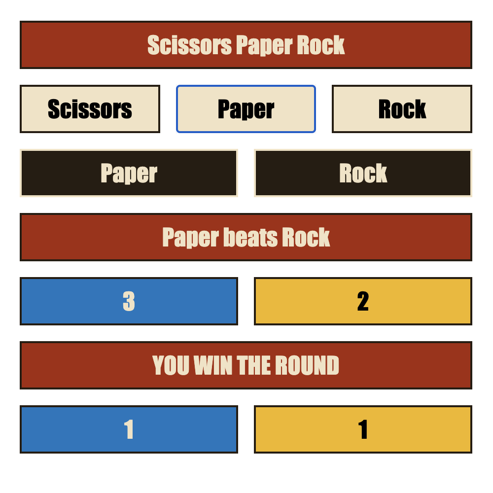 Scissors, Paper, Rock game